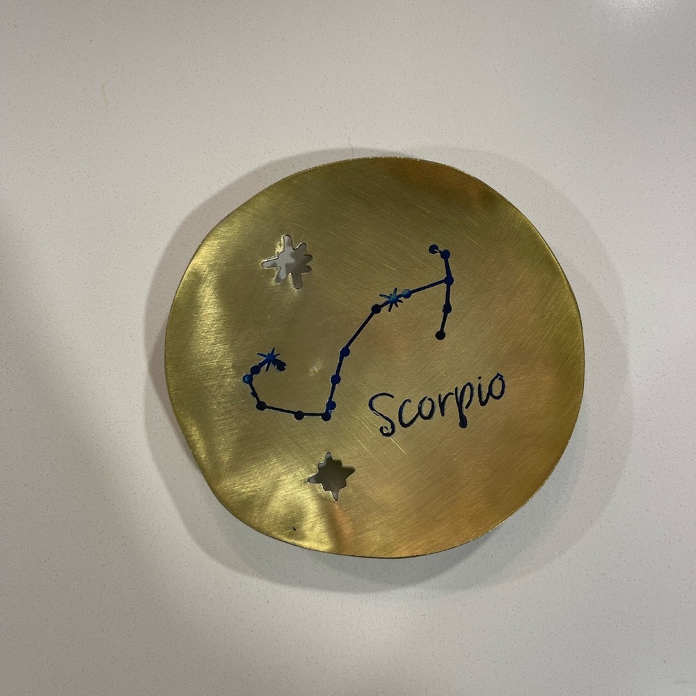 Anthropologie Gold Scorpio Constellation Jewelry Dish